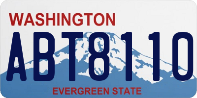 WA license plate ABT8110