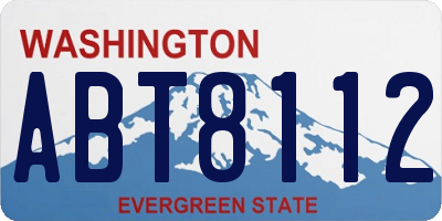 WA license plate ABT8112