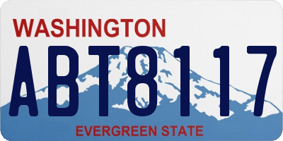 WA license plate ABT8117
