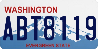 WA license plate ABT8119