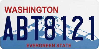 WA license plate ABT8121