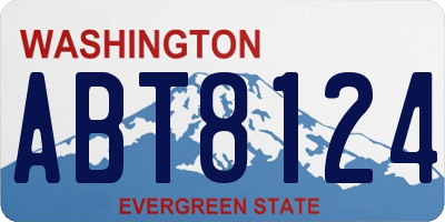 WA license plate ABT8124