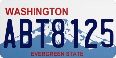 WA license plate ABT8125