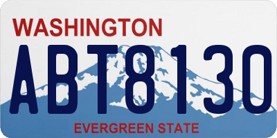 WA license plate ABT8130