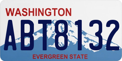 WA license plate ABT8132