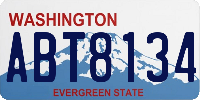 WA license plate ABT8134
