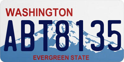 WA license plate ABT8135