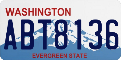 WA license plate ABT8136