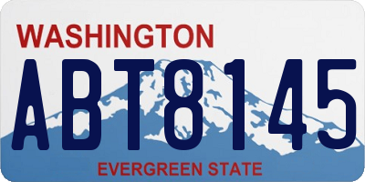 WA license plate ABT8145