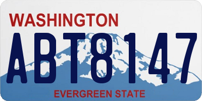 WA license plate ABT8147