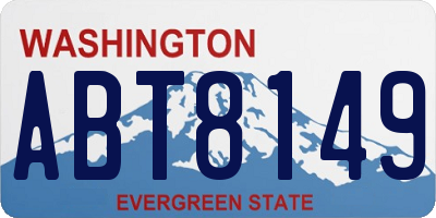WA license plate ABT8149