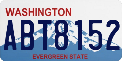WA license plate ABT8152