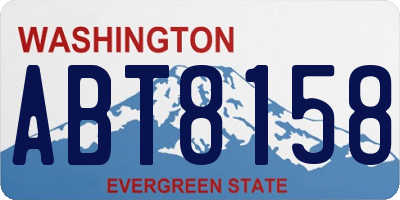 WA license plate ABT8158