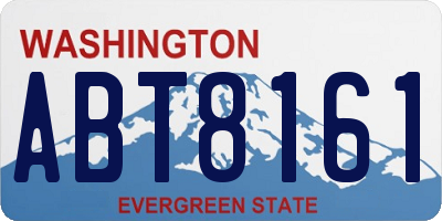 WA license plate ABT8161