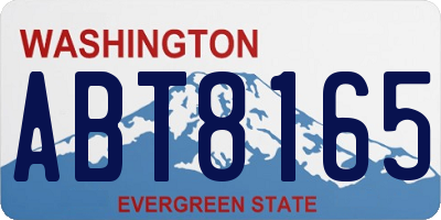 WA license plate ABT8165