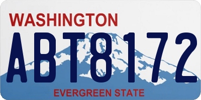 WA license plate ABT8172