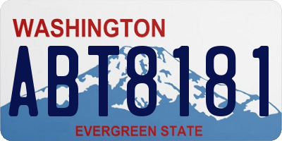WA license plate ABT8181