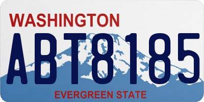 WA license plate ABT8185