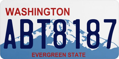 WA license plate ABT8187