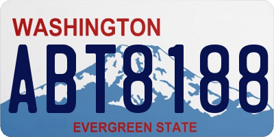 WA license plate ABT8188