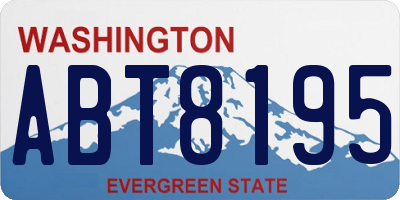 WA license plate ABT8195