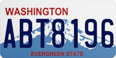 WA license plate ABT8196