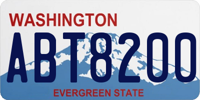 WA license plate ABT8200