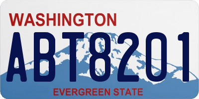 WA license plate ABT8201