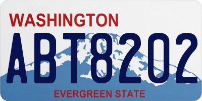 WA license plate ABT8202
