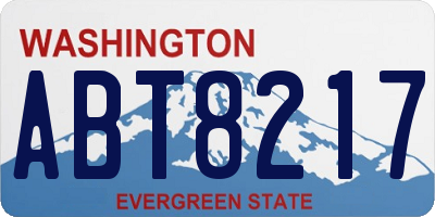 WA license plate ABT8217