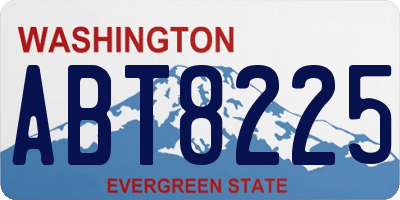 WA license plate ABT8225