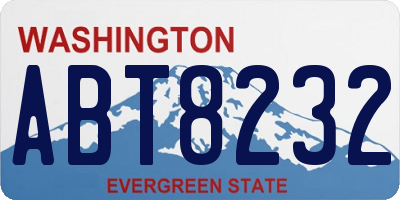 WA license plate ABT8232