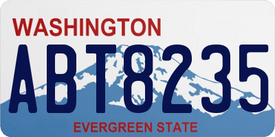 WA license plate ABT8235