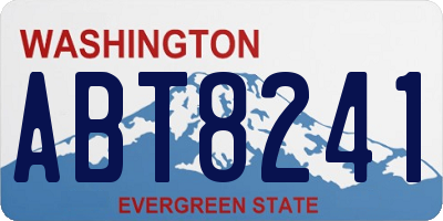 WA license plate ABT8241