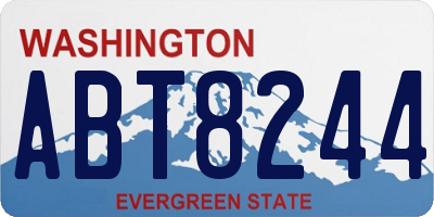 WA license plate ABT8244