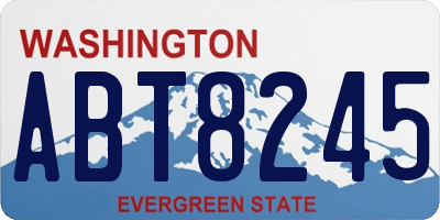 WA license plate ABT8245