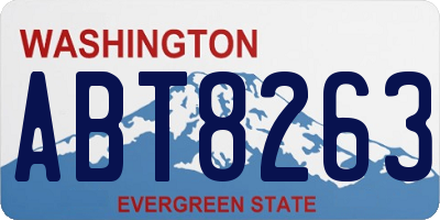 WA license plate ABT8263