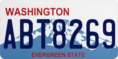 WA license plate ABT8269