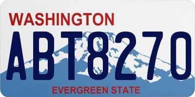 WA license plate ABT8270