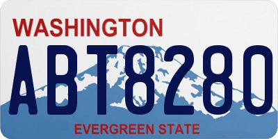 WA license plate ABT8280