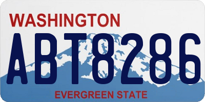 WA license plate ABT8286