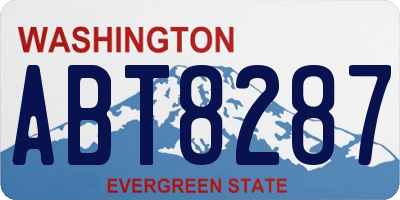 WA license plate ABT8287