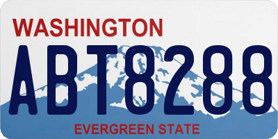 WA license plate ABT8288