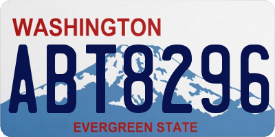 WA license plate ABT8296
