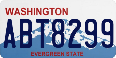 WA license plate ABT8299