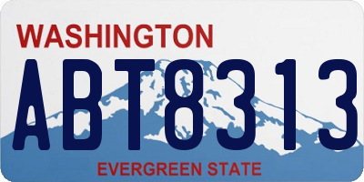 WA license plate ABT8313