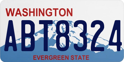 WA license plate ABT8324