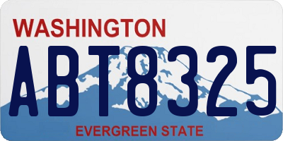 WA license plate ABT8325