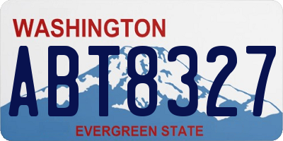 WA license plate ABT8327