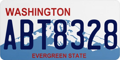 WA license plate ABT8328
